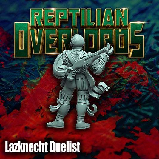Lazknecht Duelist, Space Castellan Proxy, Sci-Fi Wargames Miniatures by Reptilian Overlords, Grimdark Guardsmen Character