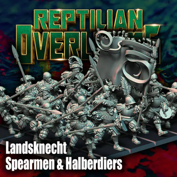Imperial Landsknecht Spears and Halberds Miniatures, Bits and Weapon Conversions by Reptilian Overlords for Fantasy Wargames