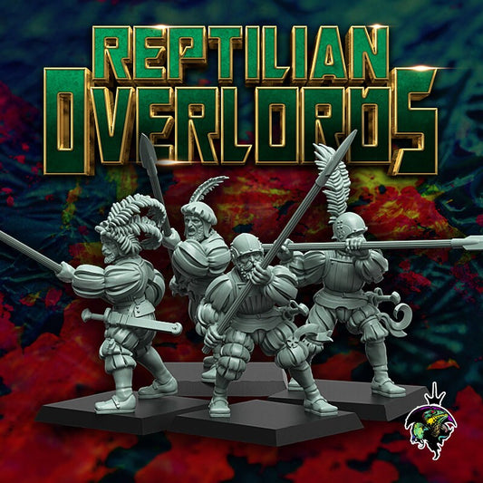 Imperial Landsknecht Spears and Halberds Miniatures, Bits and Weapon Conversions by Reptilian Overlords for Fantasy Wargames
