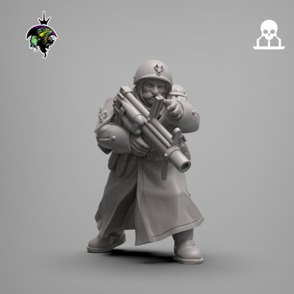 Spacenaz Specials Team , Valhalla Ice Warriors Specialist Gunners Sci-Fi Wargames Miniatures by Reptilian Overlords