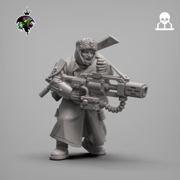 Spacenaz Specials Team , Valhalla Ice Warriors Specialist Gunners Sci-Fi Wargames Miniatures by Reptilian Overlords