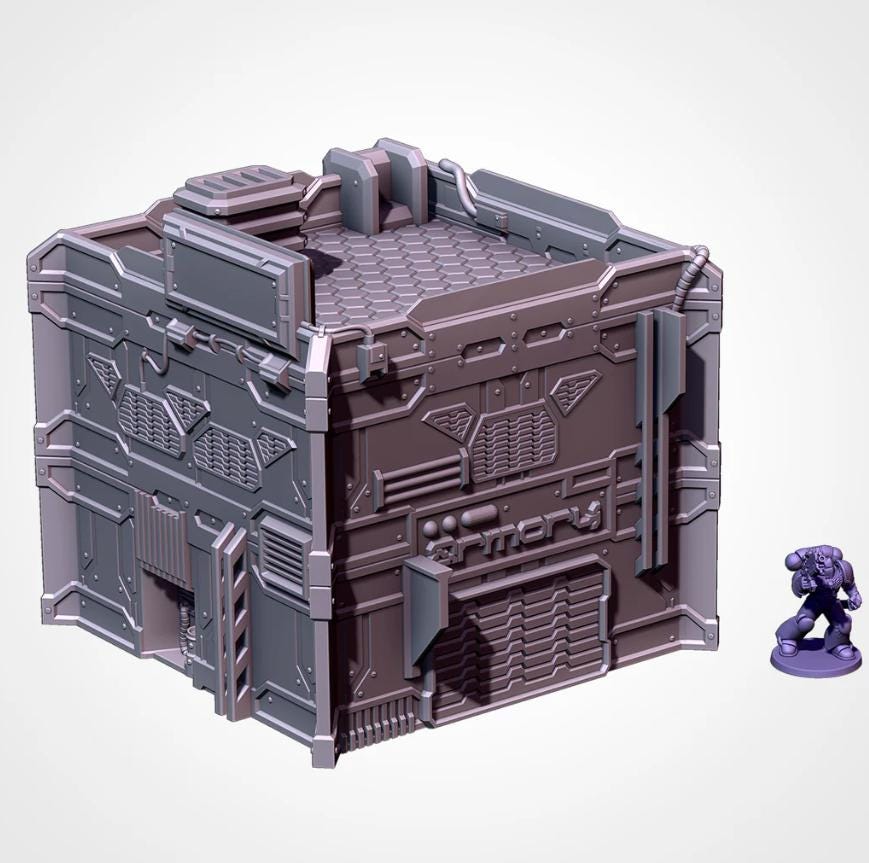 Sci-Fi City Txarli Factory Imperial Building modular Cityscape Set, Perfect for Tabletop Wargames