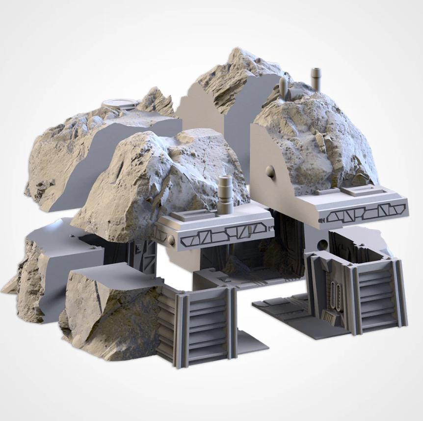 Modular Defense Bunkers Txarli Factory Imperial Building modular Cityscape Set, Perfect for Tabletop Wargames