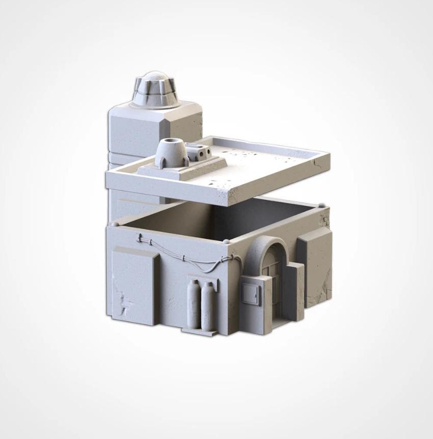 Sci-Fi Desert City Txarli Factory Imperial Building modular Cityscape Set, Perfect for Tabletop Wargames