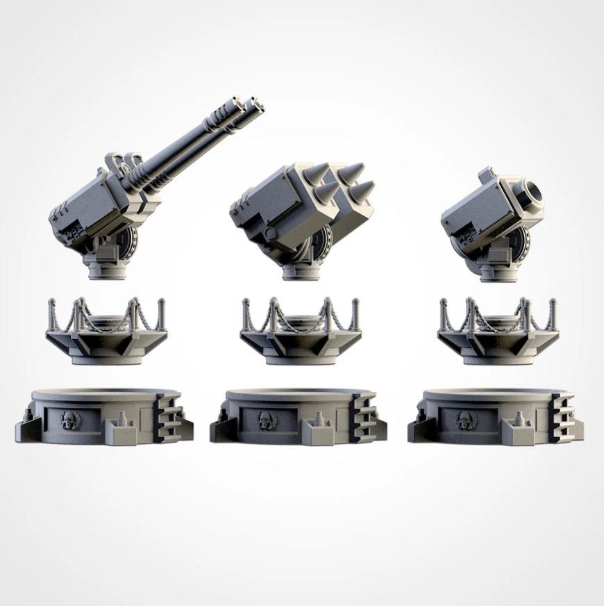 Modular Anti-Aircraft Weapons GW Txarli Factory Imperial Building modular Cityscape Set, Perfect for Tabletop Wargames