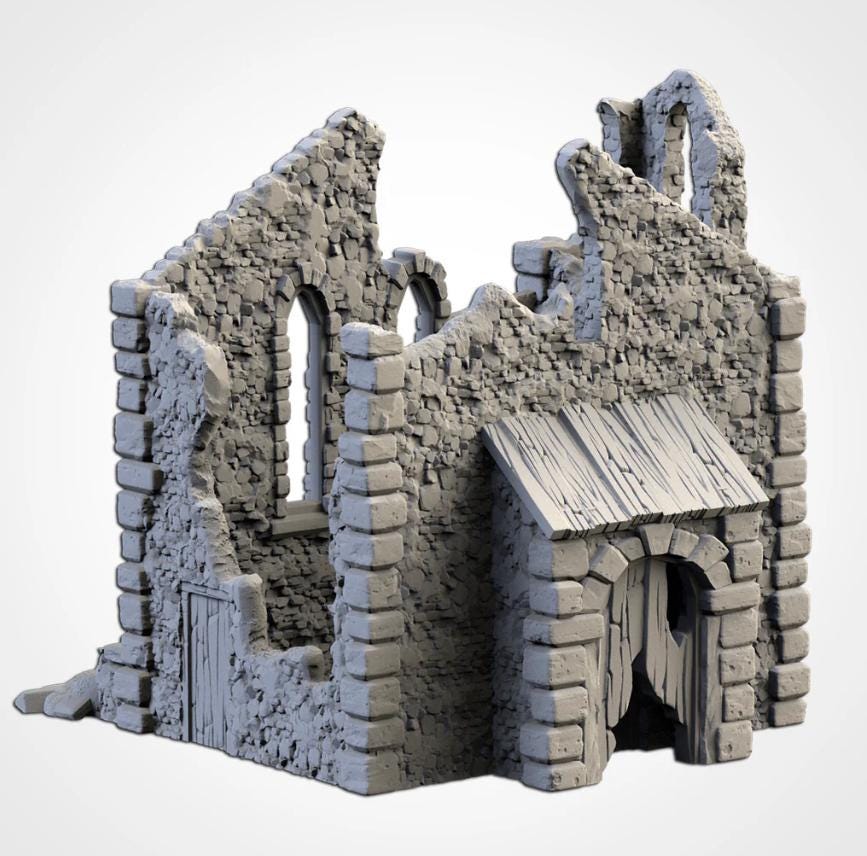 Modular ABANDONED TOWN Txarli Factory Terrain Cityscape Set, Perfect for Tabletop Wargames