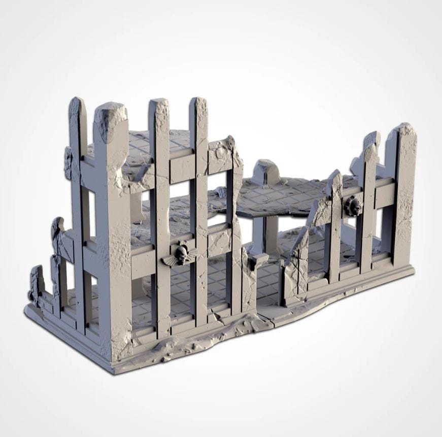 Modular CITY RUINS set Txarli Factory Ruined Building Terrain Cityscape Set, Perfect for Tabletop Wargames