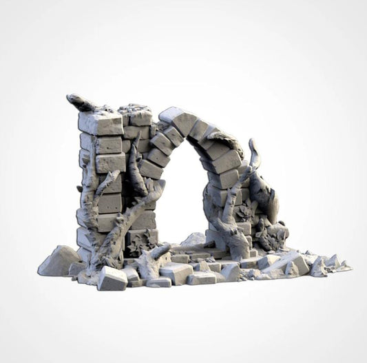 ABANDONED CITY RUINS Modular Wargaming Overgrown Ruins Terrain by Txarli Factory for Tabletop Wargames