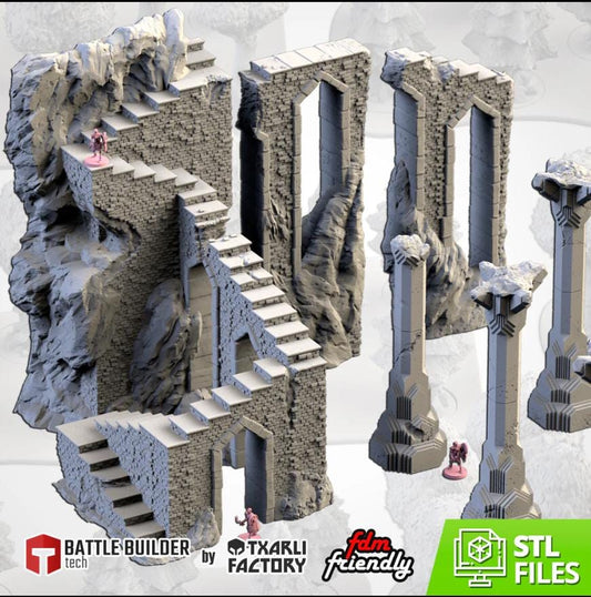 Dwarven Mines Txarli Factory Dwarven Holds modular Terrain Set, Perfect for Tabletop Wargames