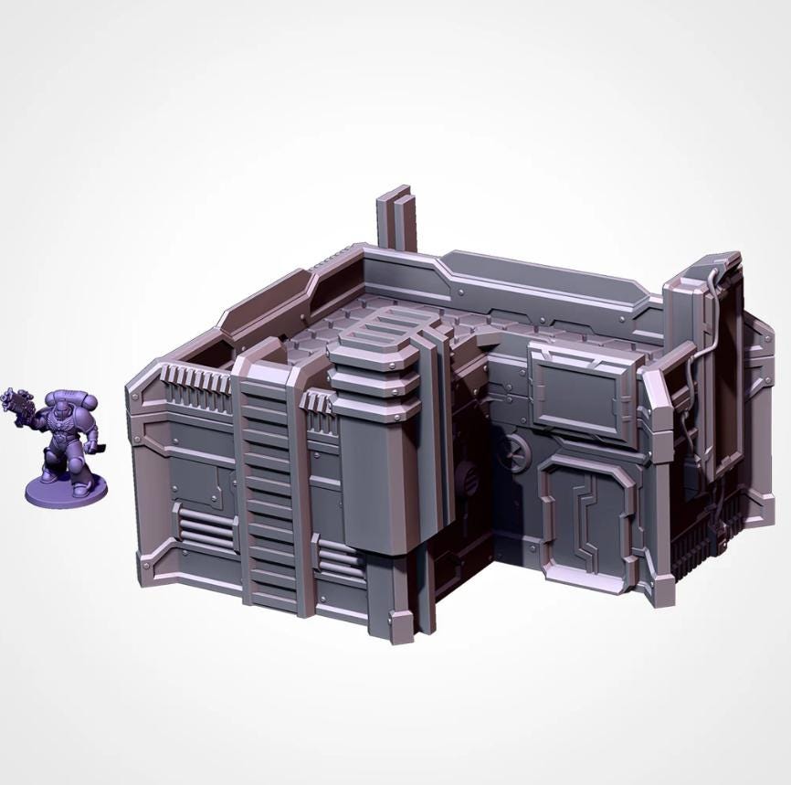 Sci-Fi City Txarli Factory Imperial Building modular Cityscape Set, Perfect for Tabletop Wargames