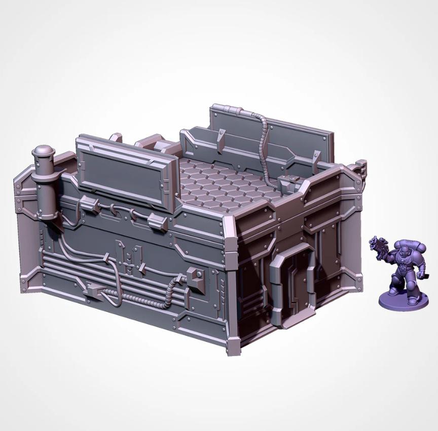 Sci-Fi City Txarli Factory Imperial Building modular Cityscape Set, Perfect for Tabletop Wargames