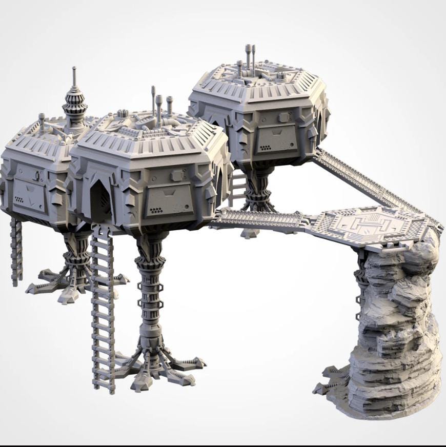 City Ruins GW Txarli Factory Imperial Building modular Cityscape Set, Perfect for Tabletop Wargames