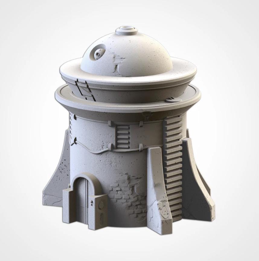 Sci-Fi Desert City Txarli Factory Imperial Building modular Cityscape Set, Perfect for Tabletop Wargames