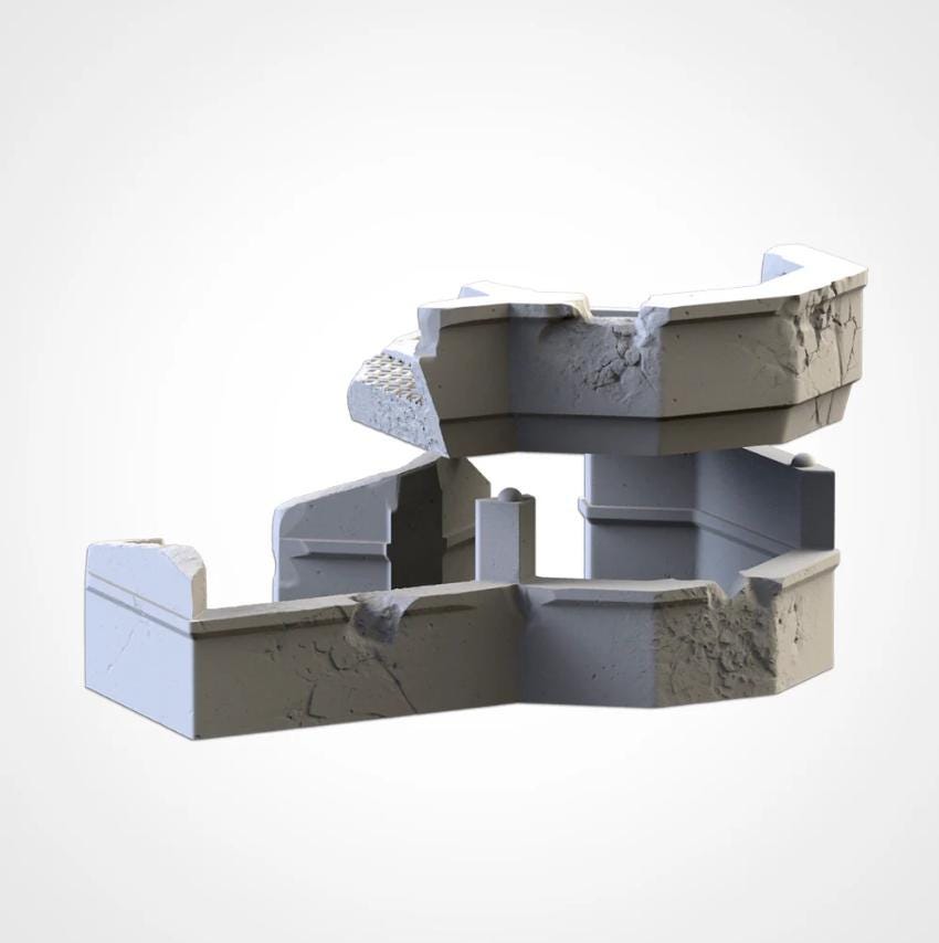 WAR BUNKERS Txarli Factory Imperial Building modular Cityscape Set, Perfect for Tabletop Wargames