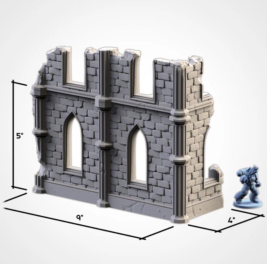 Modular TEMPLE RUINS Txarli Factory Imperial Building Terrain Cityscape Set, Perfect for Tabletop Wargames
