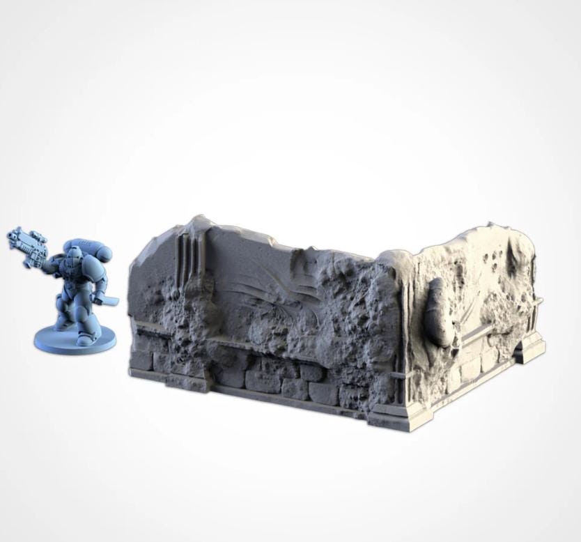 Modular INFECTED RUINS Txarli Factory Infected Alien Building Terrain Cityscape Set, Perfect for Tabletop Wargames