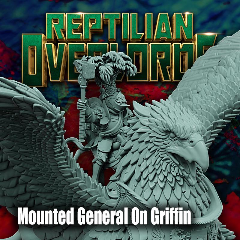 Mounted General on Griffin by Reptilian Overlords, Fantasy Wargames Empire Mounted General, Empire Elector Count