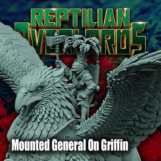 Mounted General on Griffin by Reptilian Overlords, Fantasy Wargames Empire Mounted General, Empire Elector Count