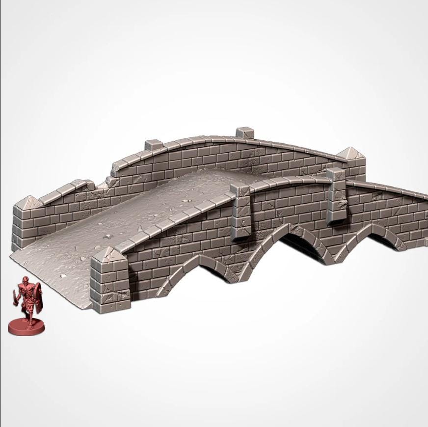 Modular STONE BRIDGES Terrain Cityscape Set, Perfect for Tabletop Wargames
