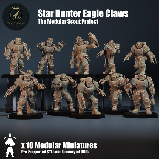 Scout Eagle Claws, Modular Sci-Fi warriors by ThatEvilOne, Sci-Fi Wargames Proxy