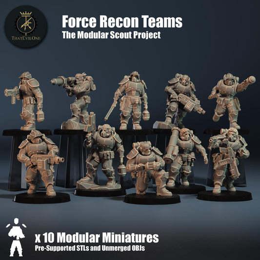 Scout Force Recon, Modular Sci-Fi warriors by ThatEvilOne, Sci-Fi Wargames Proxy
