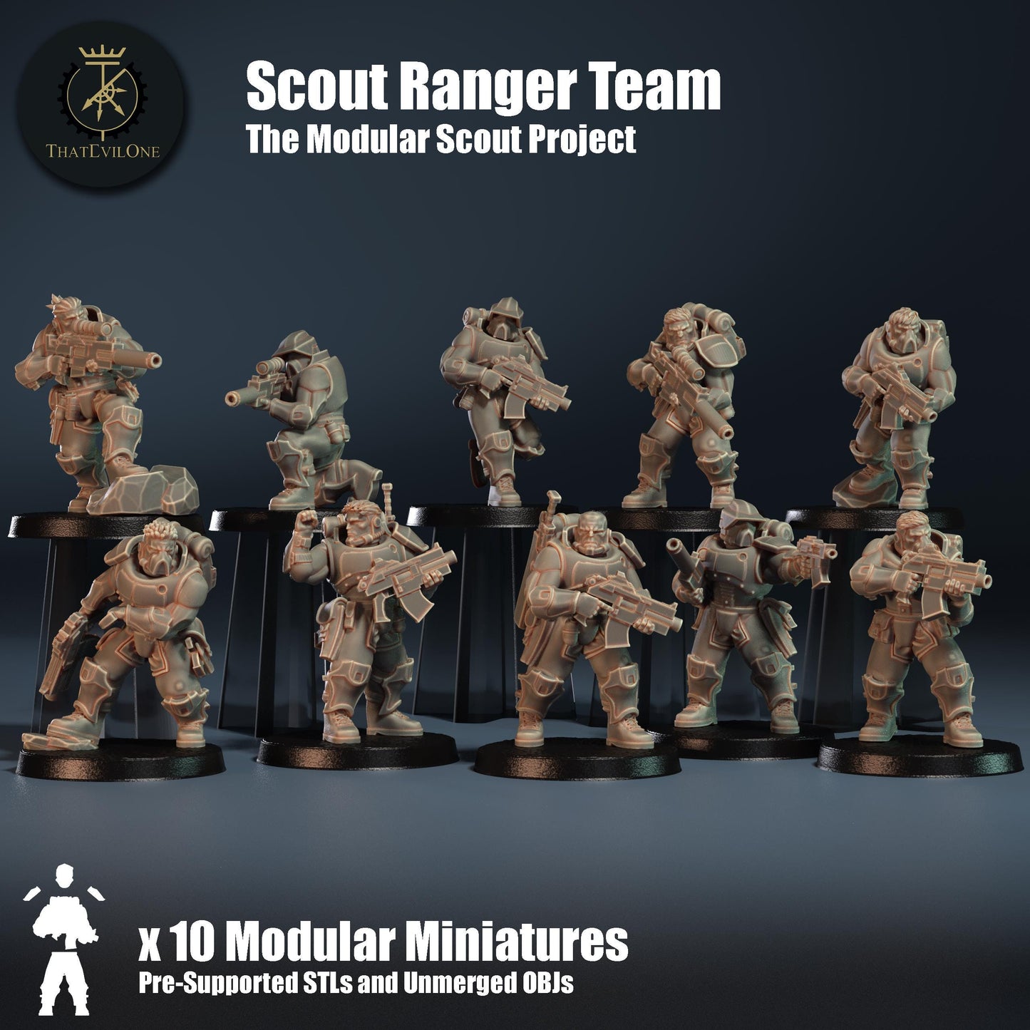 Modular Scout Rangers, Modular Sci-Fi warriors by ThatEvilOne