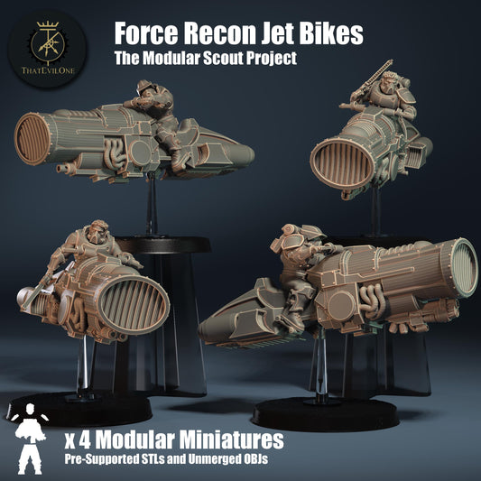 Scout Jetbikes, Modular Sci-Fi Vehicles by ThatEvilOne, Sci-Fi Wargames Proxy