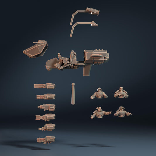 Scout Speeder, Modular Sci-Fi Vehicles by ThatEvilOne, Sci-Fi Wargames Proxy