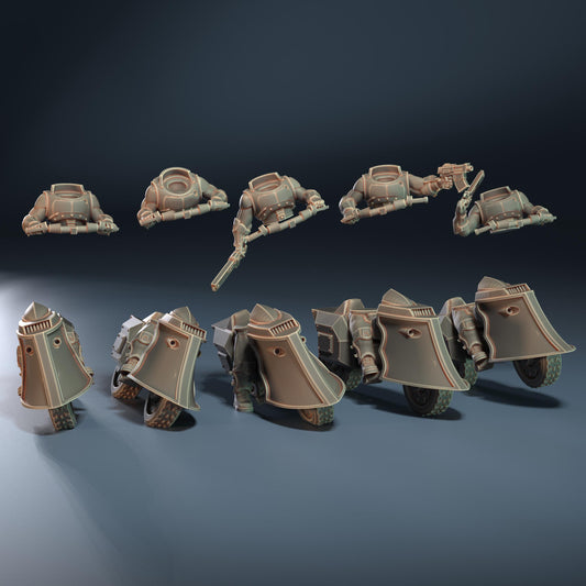 Scout Combat Bikes, Modular Sci-Fi Vehicles by ThatEvilOne, Sci-Fi Wargames Proxy