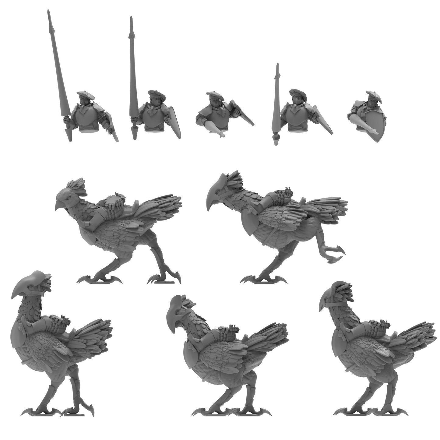 House Excess Lancers, Semi-modular Sci-Fi warriors by ThatEvilOne, Sci-Fi Wargames Proxy, Imperial heretic Auxilia Cavalry Riders Proxy