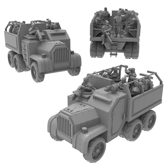 House Excess Transport Truck, Modular Sci-Fi Vehicle by ThatEvilOne, Sci-Fi Wargames Proxy, Imperial heretic Auxilia Transport Truck