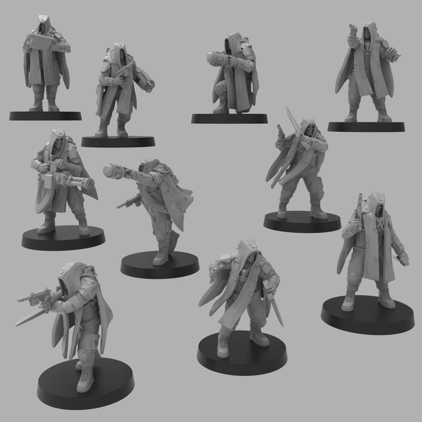 Recon Saboteurs, Semi-modular Sci-Fi warriors by ThatEvilOne, Sci-Fi Wargames Guard Proxy, Imperial Auxilia Army