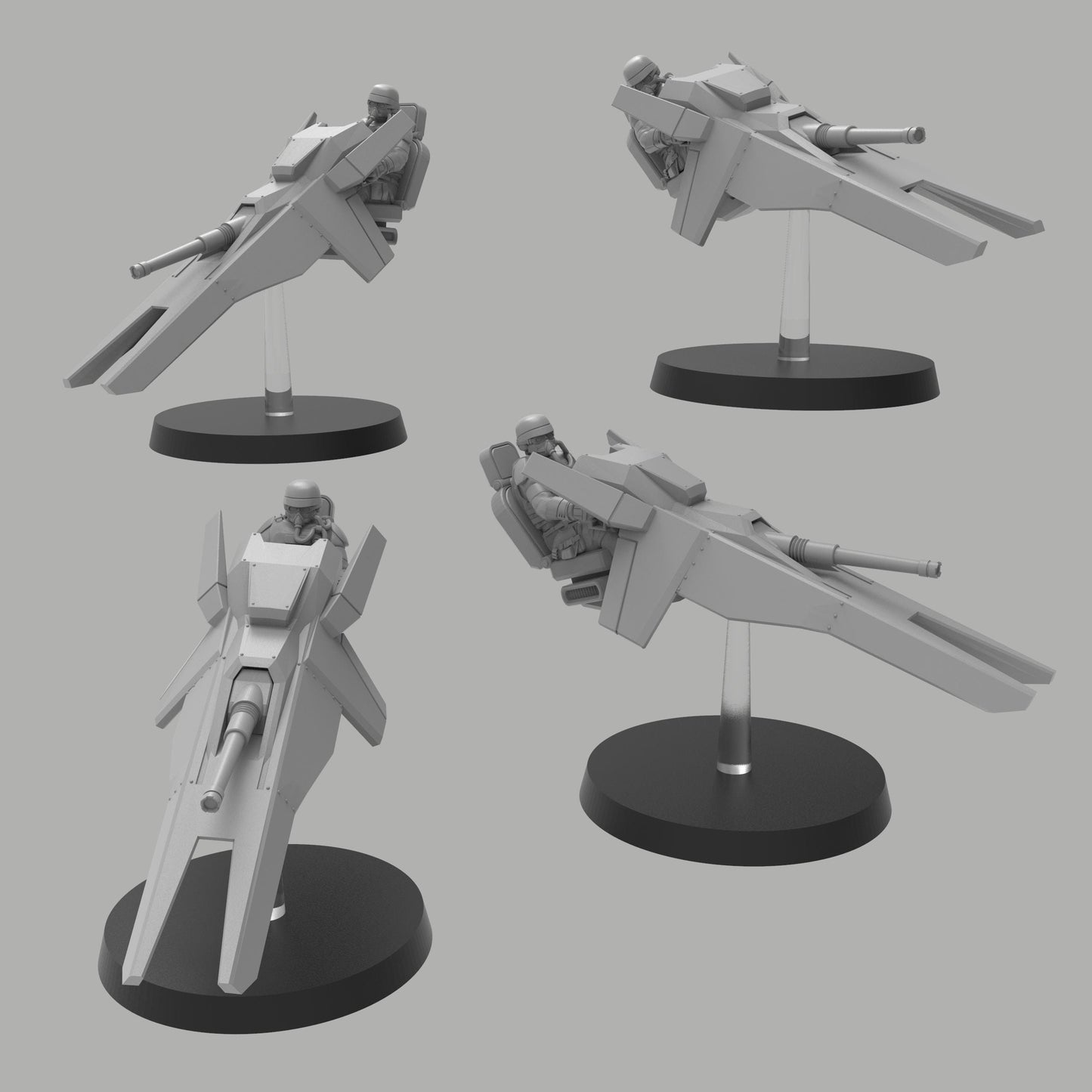 Heck Ghost Jetbikes, Modular Sci-Fi Vehicles by ThatEvilOne, Sci-fi Wargames Proxy, Steel Guard Bike Assault Squad