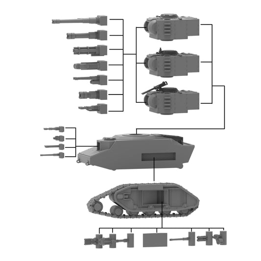 Foederatii Basileus MBT, Modular Sci-Fi Vehicle by ThatEvilOne, Sci-Fi Proxy, Super Heavy Tank