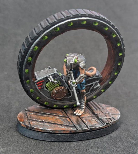 Cheesestealer Cult Tunnel Rider Alpha, Cheesestealer cults, monopose Sci-Fi warriors by ThatEvilOne, Sci-Fi Wargames Rat-Themed miniatures