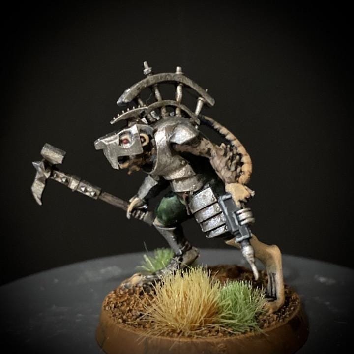 Cheesestealer Cult Warlord, Cheesestealer cults, monopose Sci-Fi warriors by ThatEvilOne, Sci-Fi Wargames Rat-Themed miniatures
