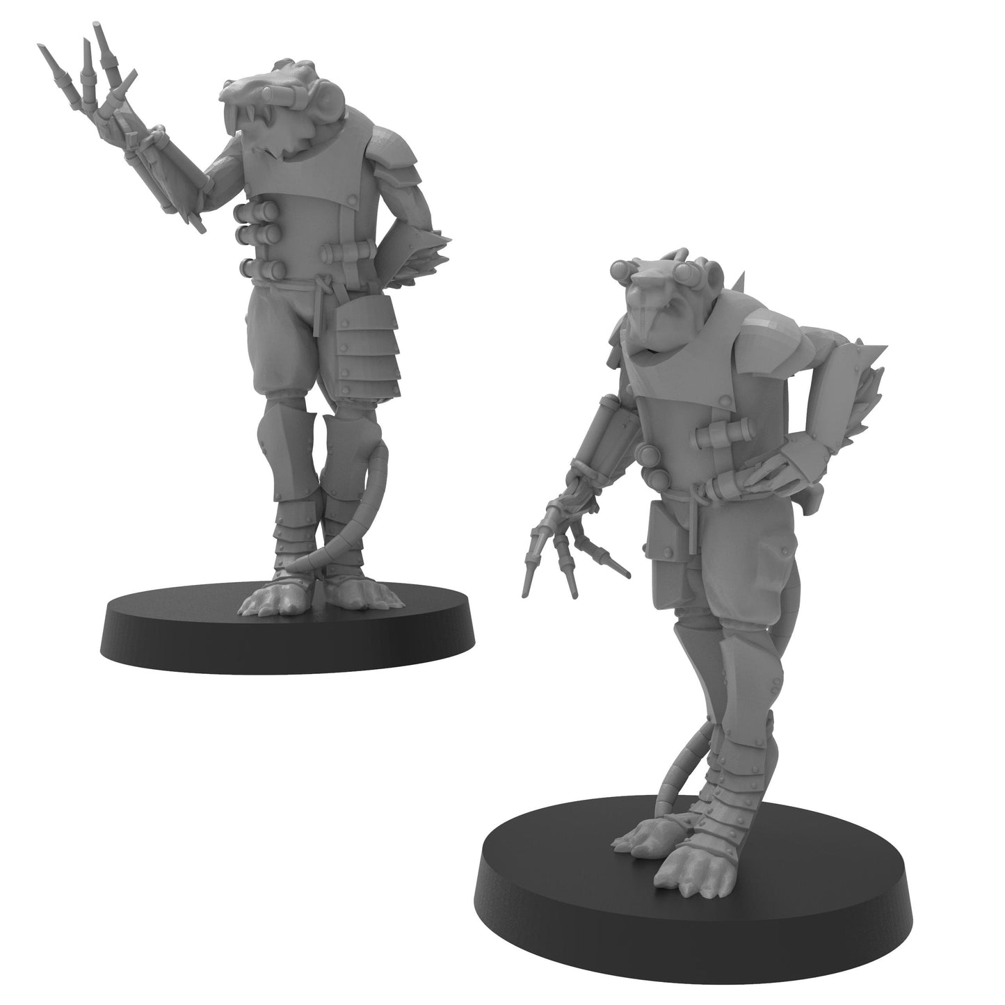 Cheesestealer Cult Mutagenetic Moulder, Cheesestealer cults, monopose Sci-Fi warriors by ThatEvilOne, Sci-Fi Wargames Rat-Themed  miniatures