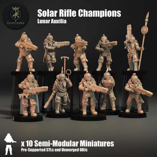 Lunar Auxilia Solar Rifles, Semi-Modular Sci-Fi warriors by ThatEvilOne, Sci-fi Wargames Proxy, Imperial Auxillia Army