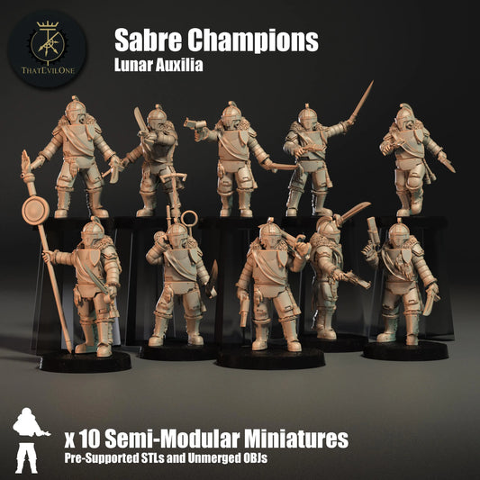 Lunar Auxilia Sabres, Semi-Modular Sci-Fi warriors by ThatEvilOne, Sci-Fi Wargames Proxy, Imperial Auxillia Army