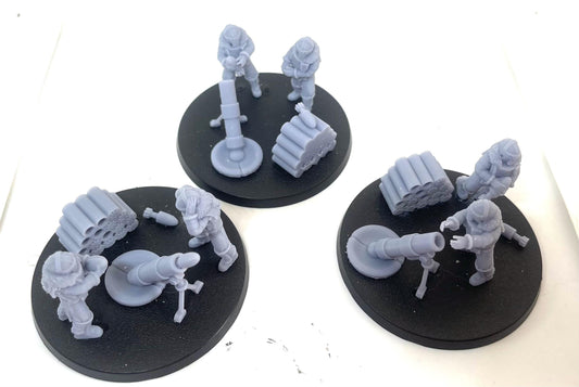 Lunar Auxilia Mortars, Semi-Modular Sci-Fi warriors by ThatEvilOne, Sci-Fi Wargames Proxy, Imperial Auxillia Army
