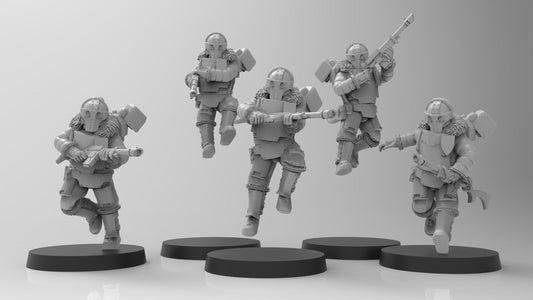 Lunar Auxilia Drop Troopers, Semi-Modular Sci-Fi warriors by ThatEvilOne, Sci-Fi Wargames Proxy, Imperial Auxillia Army