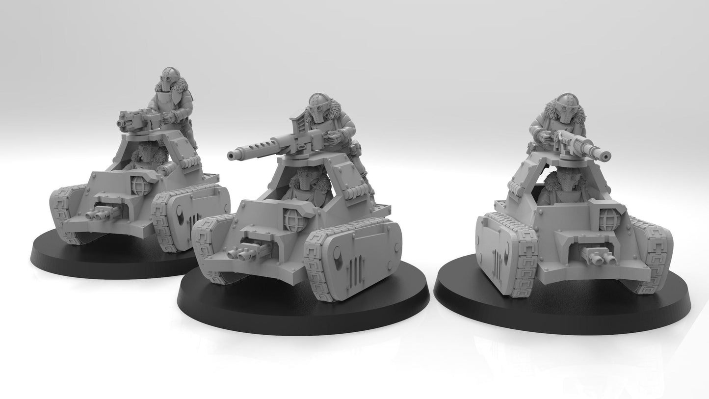 Lunar Auxilia Tankettes, Semi-Modular Sci-Fi warriors by ThatEvilOne, Sci-fi Wargames Proxy, Imperial Auxillia Army
