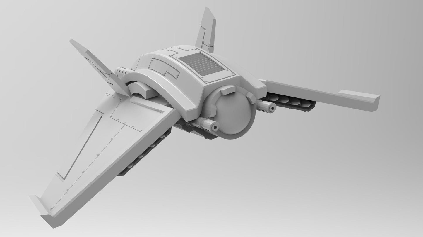 Lunar Auxilia Thunderer Fighter , Modular Sci-Fi Vehicle by ThatEvilOne, Sci-fi Wargames Proxy, Imperial Auxilia Army