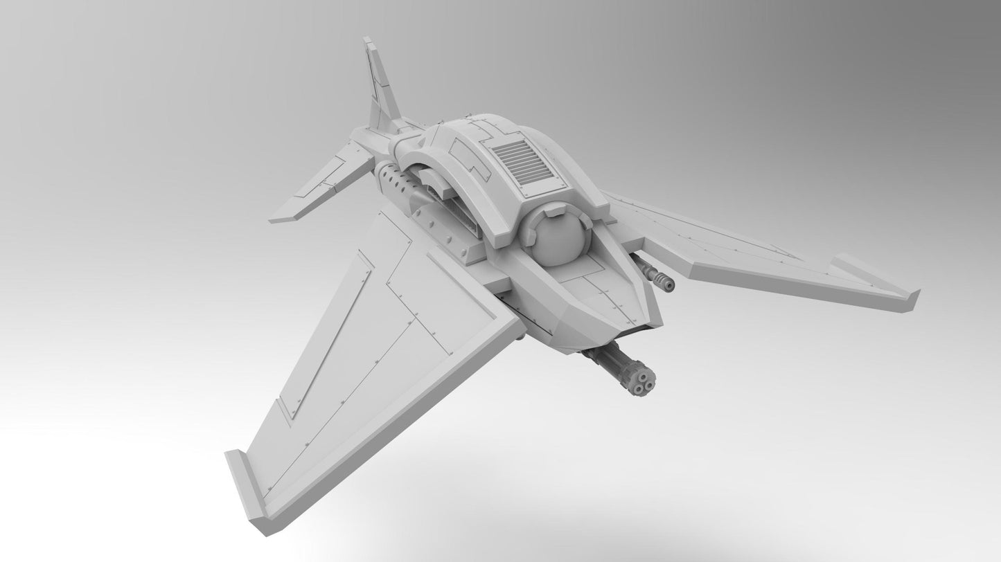 Lunar Auxilia Retaliator Strike Fighter , Modular Sci-Fi Vehicle by ThatEvilOne, Sci-fi Wargames Proxy, Imperial Auxilia Army