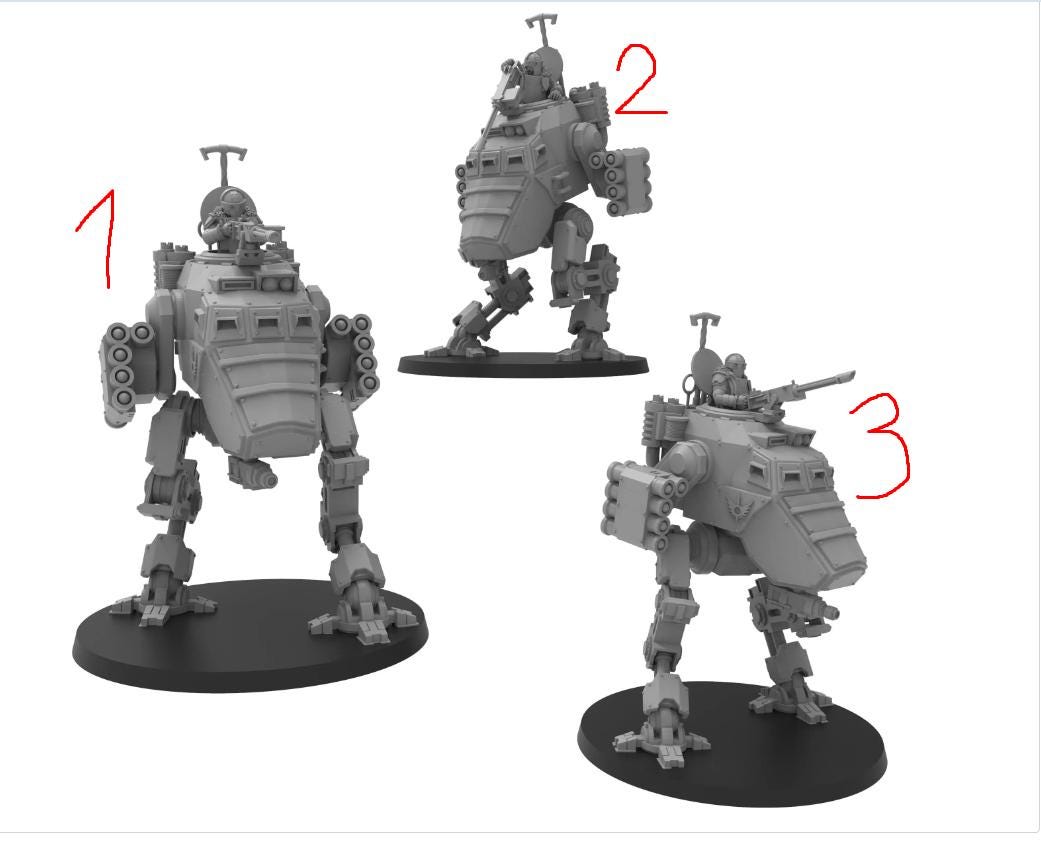 Lunar Auxilia Heavy Combat Walker , Modular Sci-Fi Vehicle by ThatEvilOne, Sci-fi Wargames Proxy