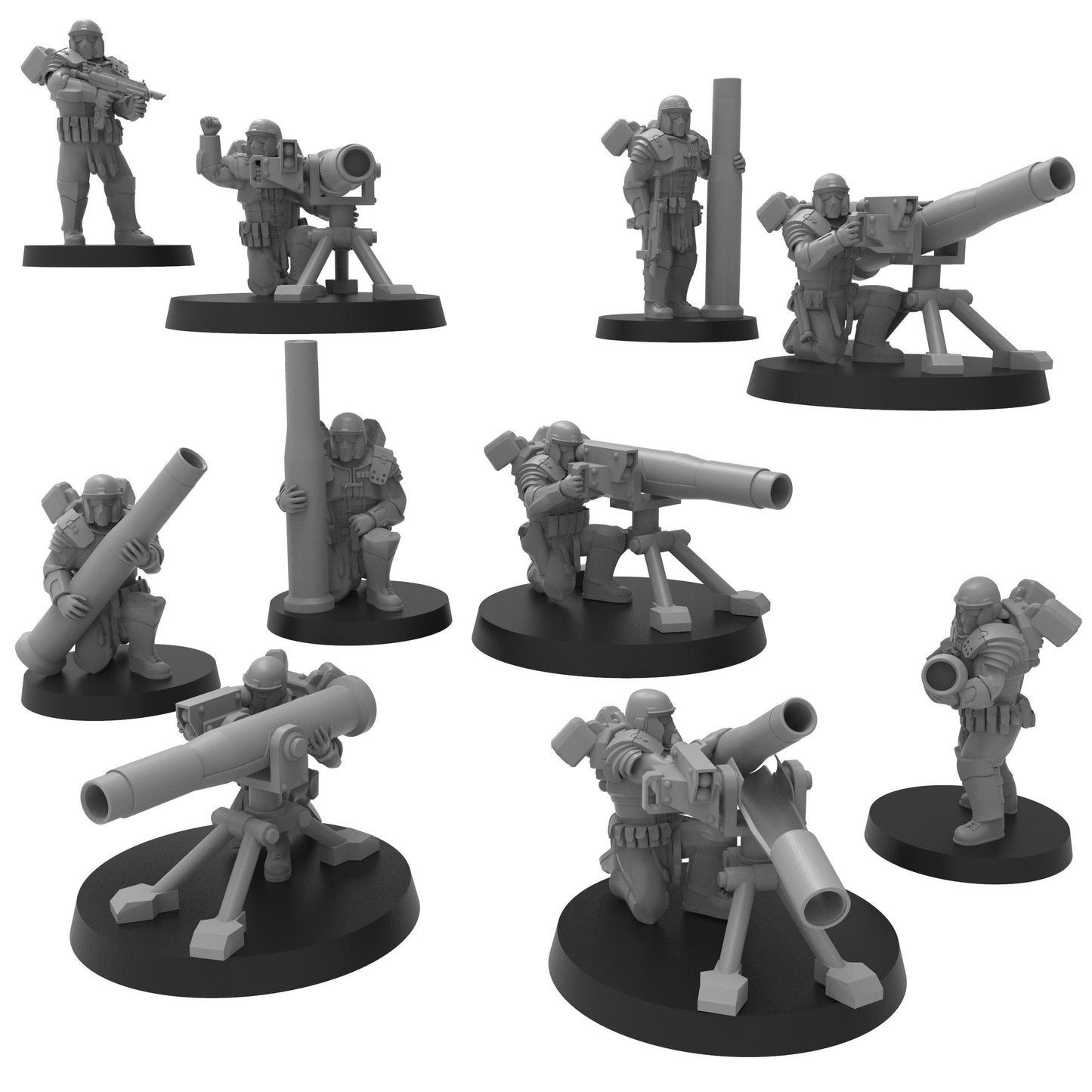 Roman Rapier ATGM Teams, monopose Sci-Fi warriors by ThatEvilOne, Sci-fi Wargames Guard Proxy