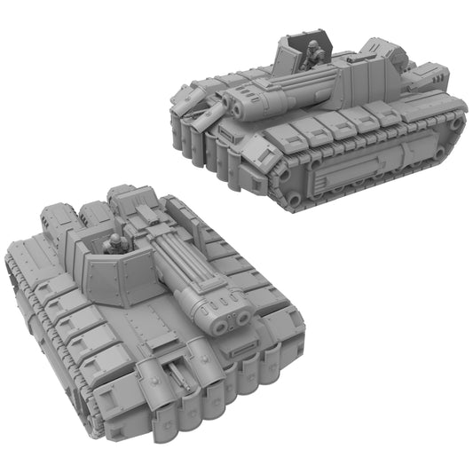 Brutus Omega Siege Tank Destroyer, Multipart modular Sci-Fi Vehicle by ThatEvilOne, Sci-fi Wargames Proxy