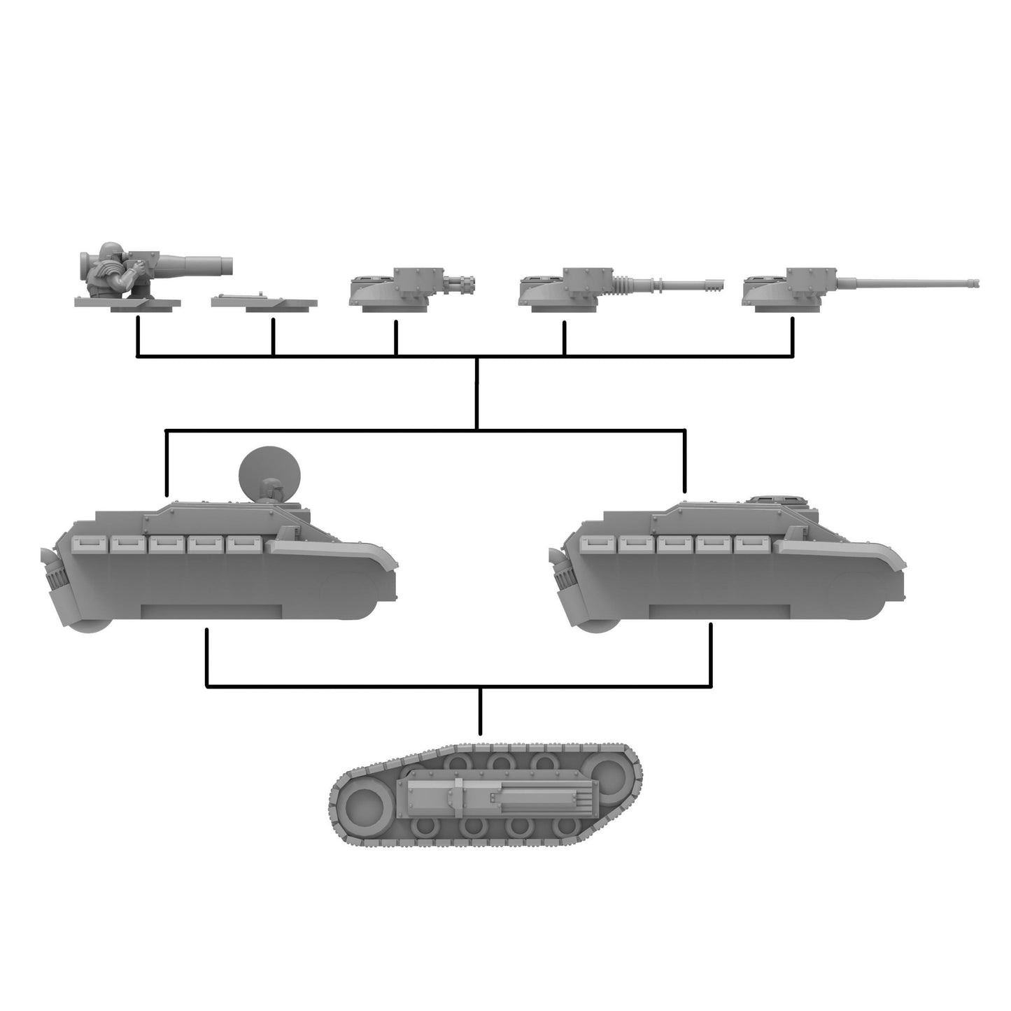 Caligula Airborne Light Tank, Modular Sci-Fi Vehicle by ThatEvilOne, Sci-fi Wargames Proxy, Imperial Roman Auxilia Transport Light Tank