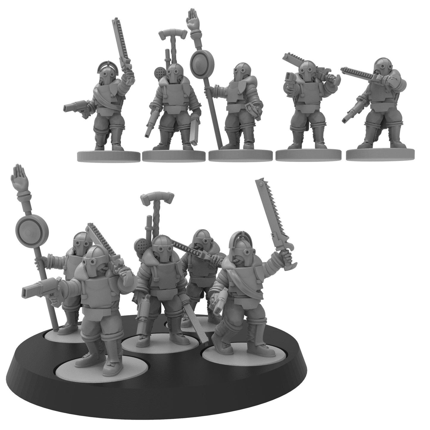 Smol Lunar Auxilia Marshal Command, 8mm Scale Monopose Sci-Fi warriors by ThatEvilOne, Miniature Sci-Fi Wargames Proxy
