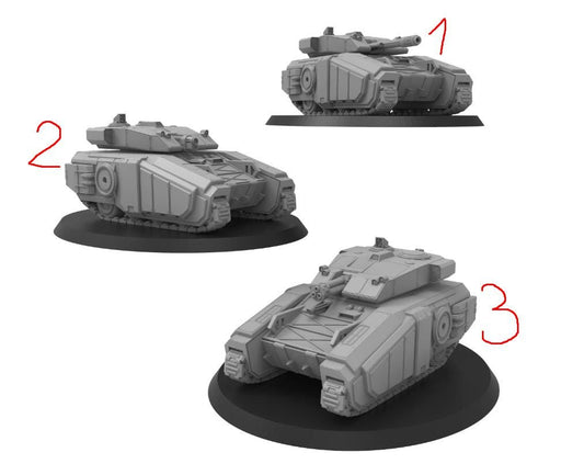 Smol Heckghost Enforcer MBT, 8mm Scale Monopose Sci-Fi warriors by ThatEvilOne, Miniature Sci-Fi Wargames Proxy